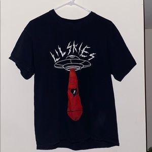 lil skies UFO logo tee shirt